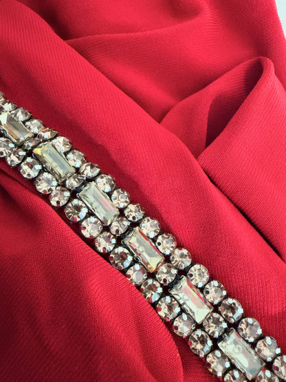 Close-up of the fabric on the Ruby Dress