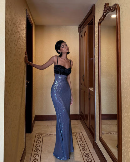 Lucen Dress - Lace Sequin Red - View 6