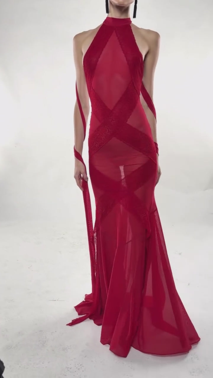 red slick dress Red Satin Slip Dress